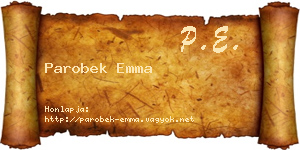 Parobek Emma névjegykártya